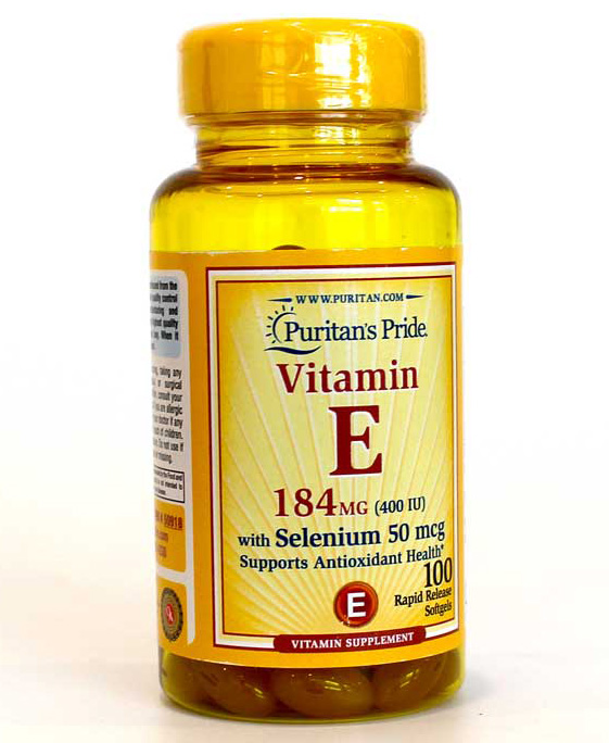 Vitamin E thiên nhiên 400 IU with Selenium 50mcg (100 viên) của Puritan’s Pride