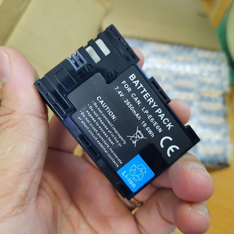 Pin LP-E6 2650mAh máy ảnh canon 5DMark3 5D4 6D 6D2 7D2 80D 90D