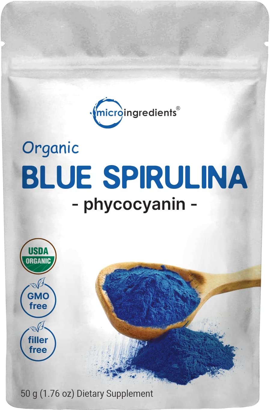 Bột tảo xoắn xanh hữu cơ Micro Ingredients Organic Blue Spirulina Powder