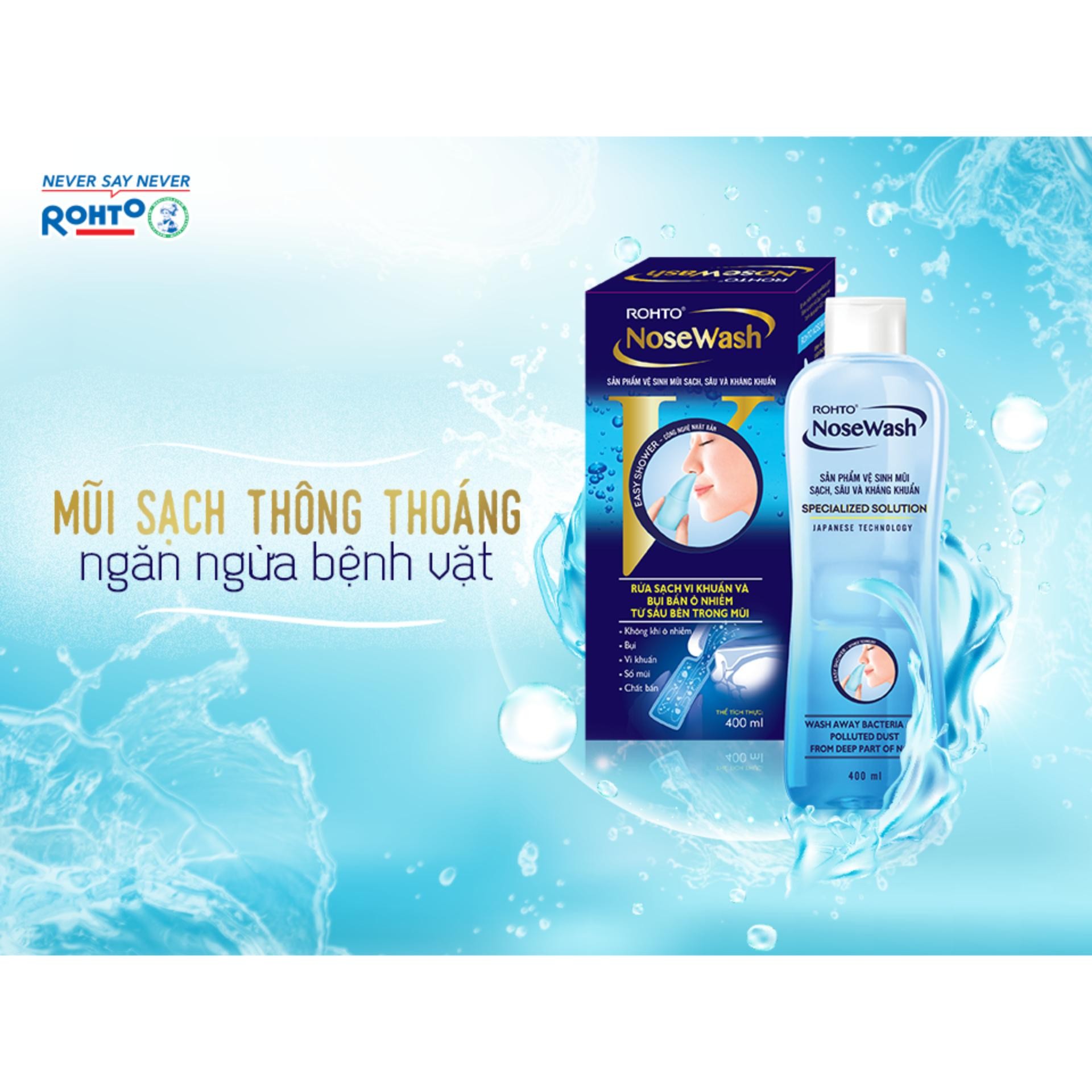 Dung dịch vệ sinh mũi rohto nosewash 400ml