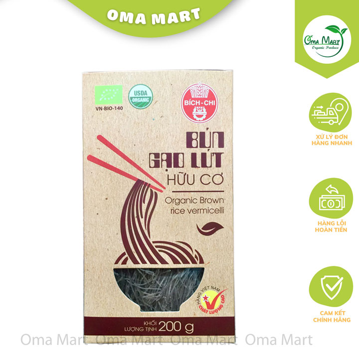 Bún Gạo Lứt Hữu Cơ Bích Chi 200g