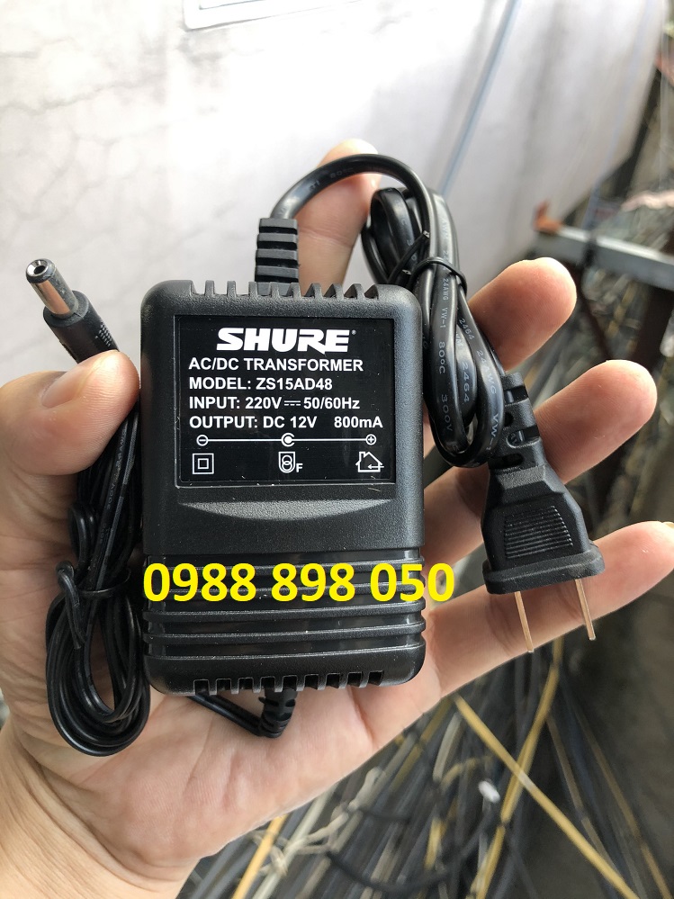 Nguồn dành cho đầu thu micro shure 12vdc 800ma