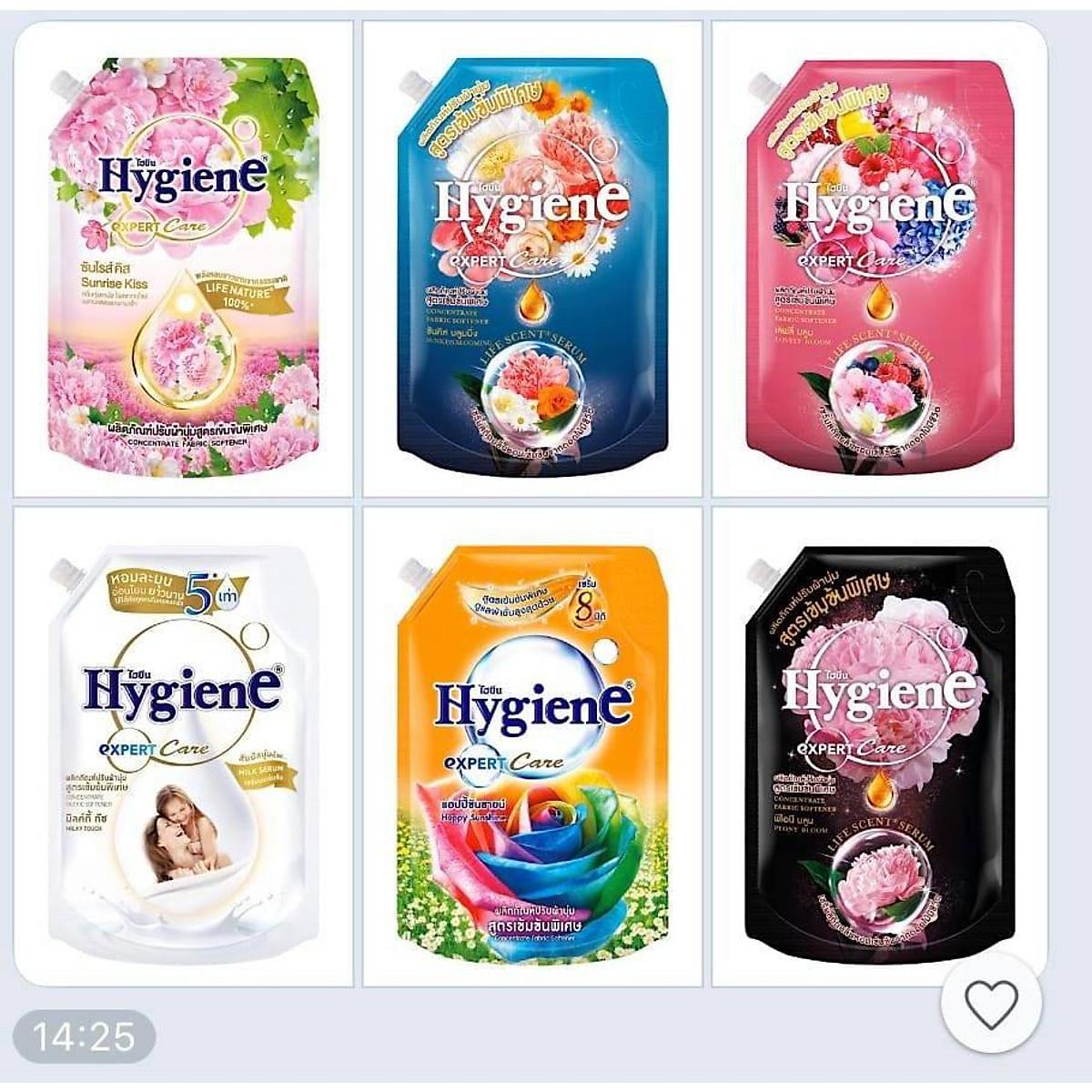 Combo 2 Túi Nước xả vải Hygiene Lớn 1100ml