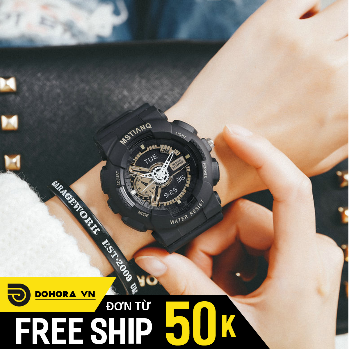 Đồng Hồ Thể Thao Unisex Mstianq M115, Đồng hồ Kim Giả Điện Tử, Dây Nhựa Siêu Bền, Phong Cách Hàn Quốc, Chống Nước Sinh Hoạt (Bảo hành 6 tháng )