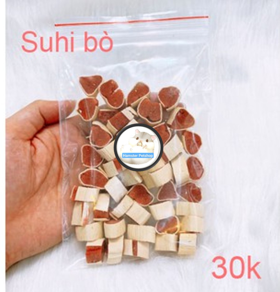 Snack thịt bò cuộn Sushi cho Hamster vỗ béo
