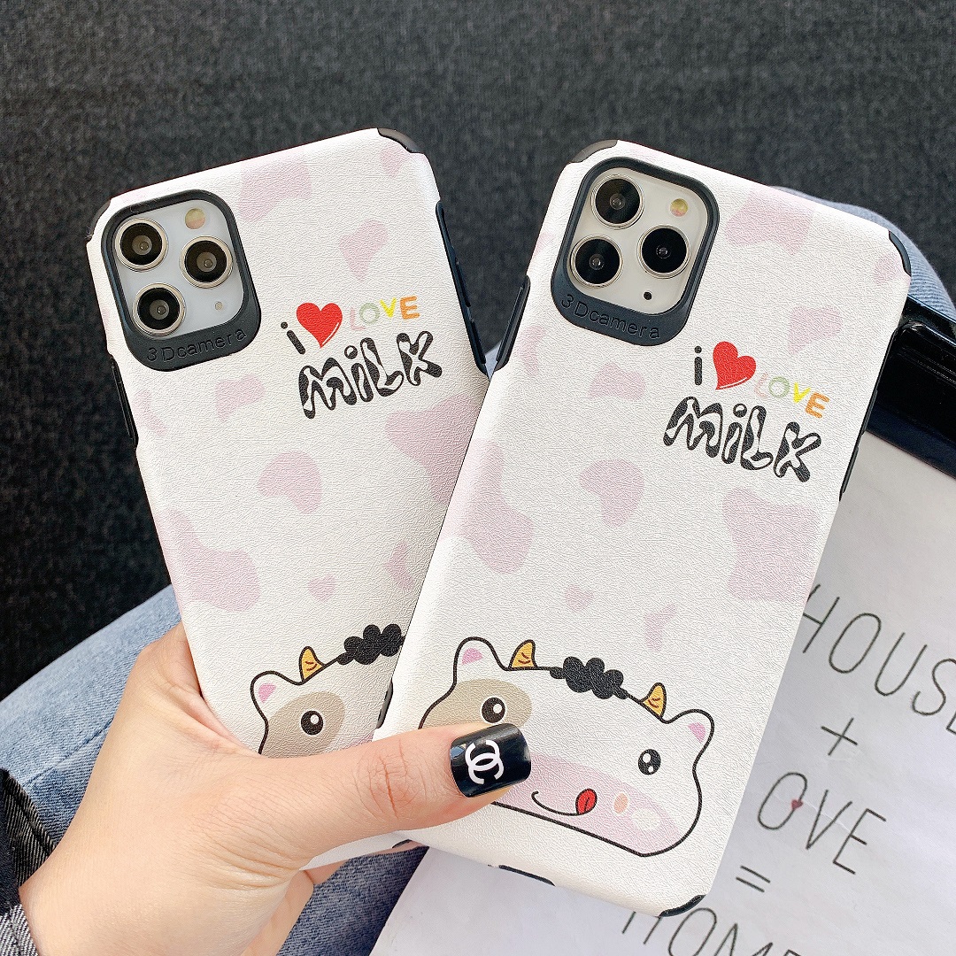 Ốp Lưng Da IMD I love Milk
