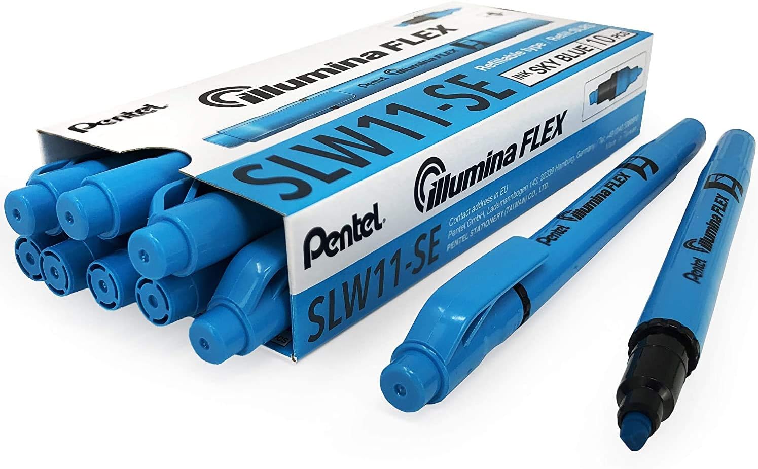 Bút nhớ dòng (dạ quang) 2 đầu Pentel Illumina FLEX Twin-tip Highlighter – SLW11 - Màu truyền thống