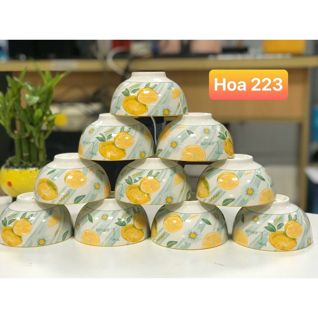 Set 10 bát cơm hoa 4d xinh xắn (giao màu ngẫu nhiên)