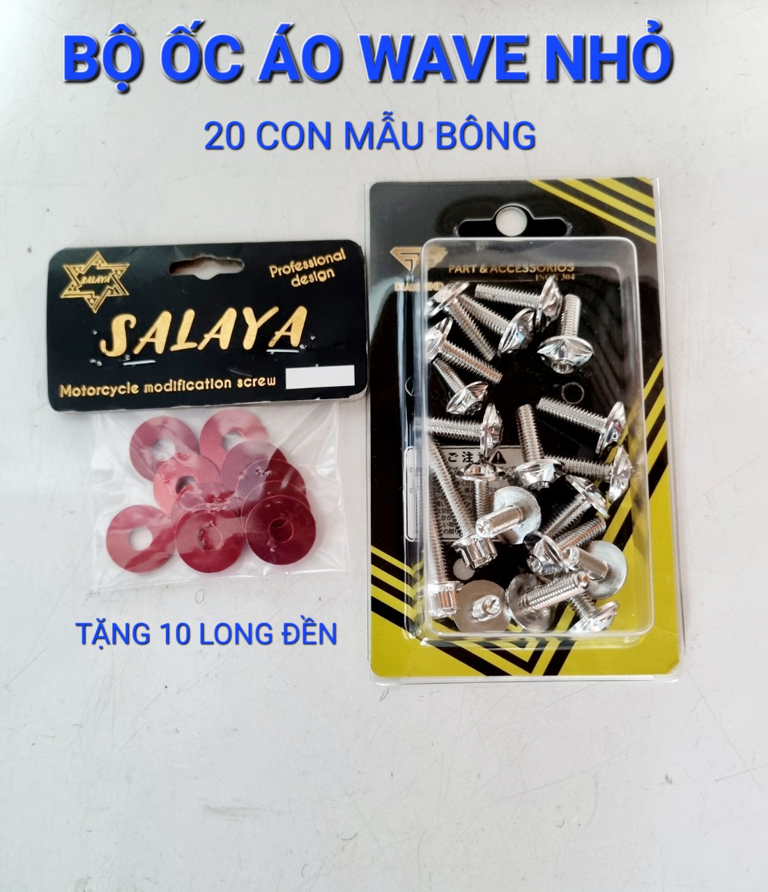 [HCM]ốc dàn áo wave nhỏ bộ 20con tặng 10 long đền