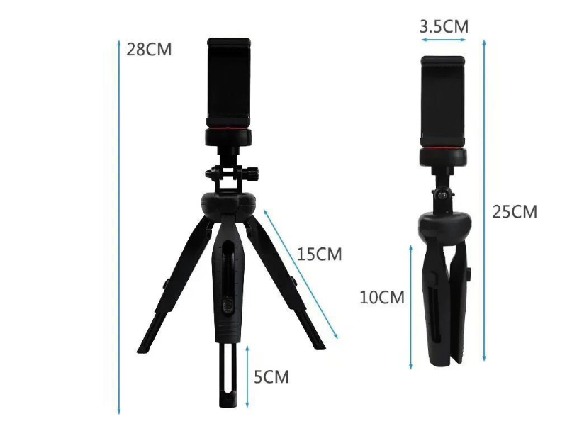 [HCM]Giá đỡ điện thoại 3 chân Mini Tripod 360 độ (ĐEN)