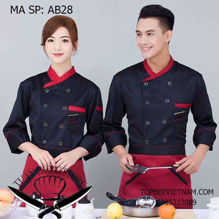 áo đầu bếp,đồng phục bếp cao cấp ab28