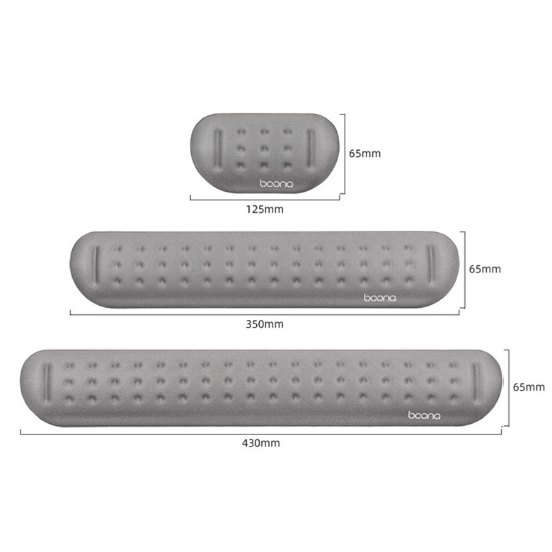 Thanh Kê Tay Gõ Bàn Phím Đệm Silicon Boona Hỗ Trợ Chống Mỏi Cổ Tay Khi Sử Dụng Máy Tính Lâu | Mouse pads đệm wrist mouse Portable anti fatigue, bottle wrist, padded armrests Silicon