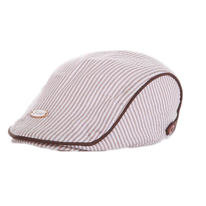 Mũ beret nồi cho trẻ em họa tiết sọc