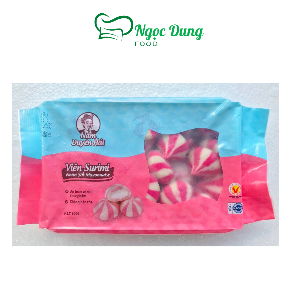 [Hoàn tiền 10%]Viên surimi Nam Duyên Hải nhân trứng cá, phô mai, mayonnaies 500gr (giao tphcm)