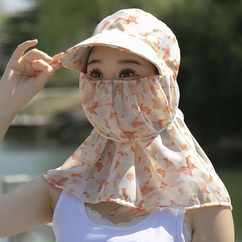 2023 mẫu mới mũ hoa, mũ làm việc, mũ che nắng, bảo vệ cổ, bảo vệ mặt, mũ hái trà .hot
