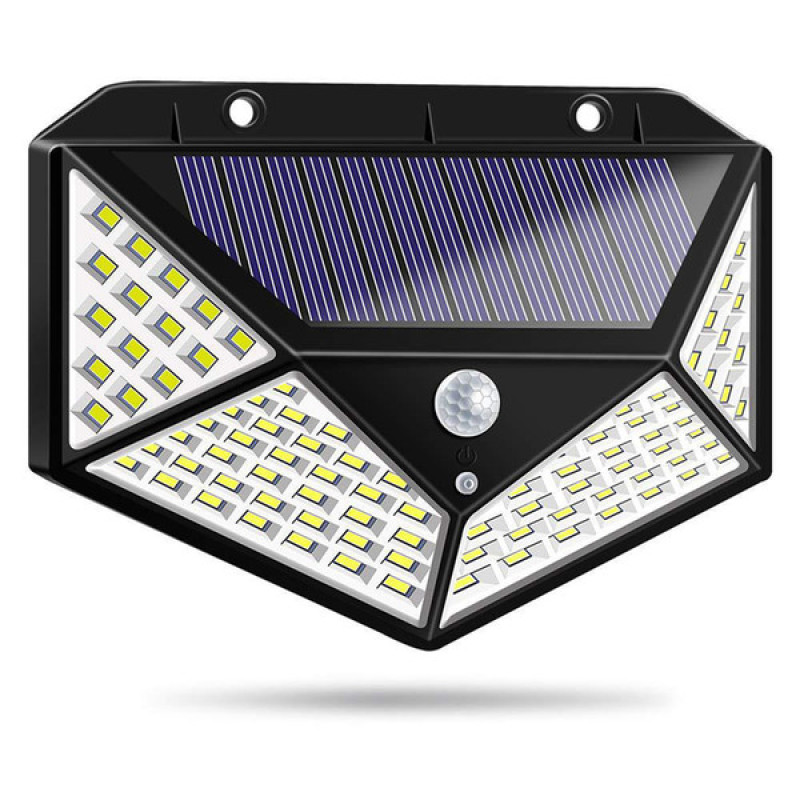 Đèn năng lượng mặt trời 100 LED - 3 chế độ sáng đèn cảm biến hồng ngoại