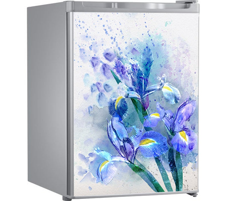 Miếng Dán Tủ Lạnh - Chống Thấm Nước - Chất Liệu Decal Bóc Dán - Phù Hợp Mọi Loại Tủ (Mẫu 110 - Hoa tím)