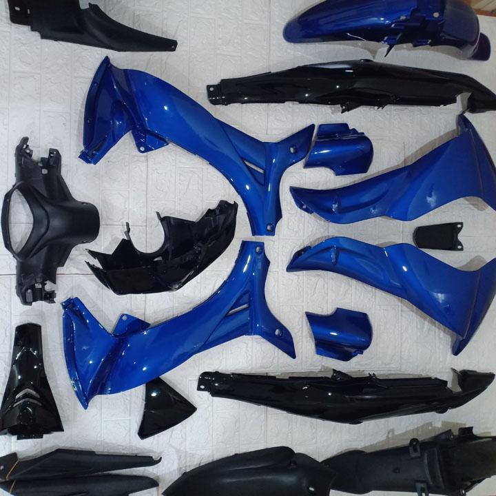 [TẶNG TEM] Bộ dàn áo xe Jupiter V phanh Đĩa, nhựa ABS nguyên sinh cao cấp màu XANH DƯƠNG - có TẶNG BỘ TEM 3 lớp xịn