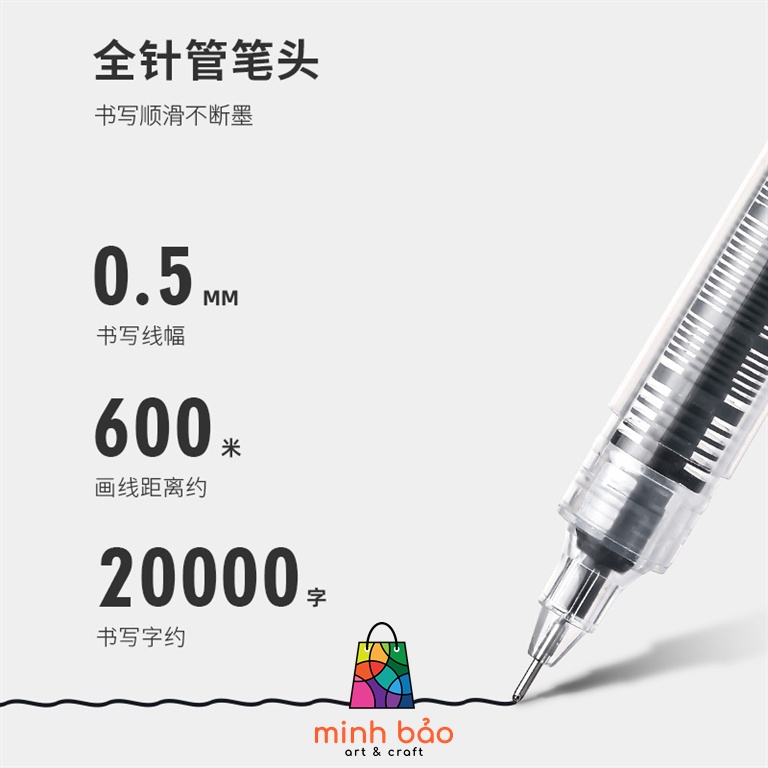 BÚT MỰC NƯỚC RESUN 8301 0.5MM MỰC ĐEN/ĐỎ/XANH