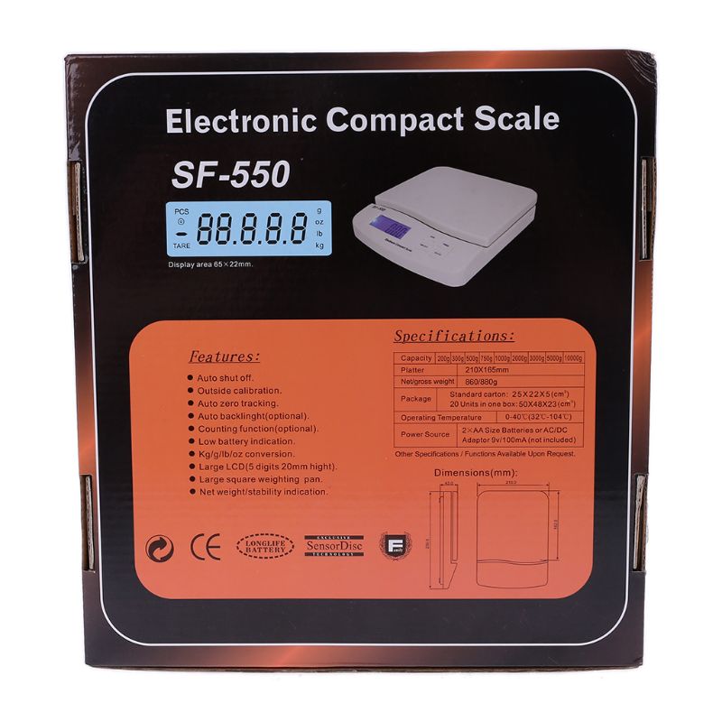 25kg/1g 55lb Digital Postal Shipping Scale Electronic Postage Weighing Scales with Counting Function SF-550