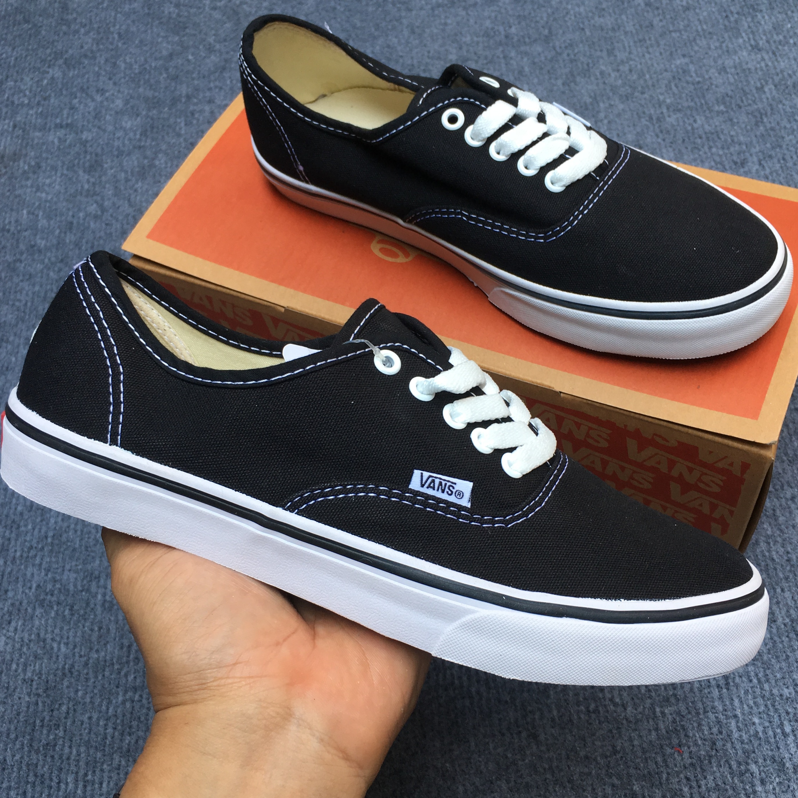 [TẶNG TẤT + HỘP + LỌ TẨY ] GIÀY thể thao nam nữ vans classic đen