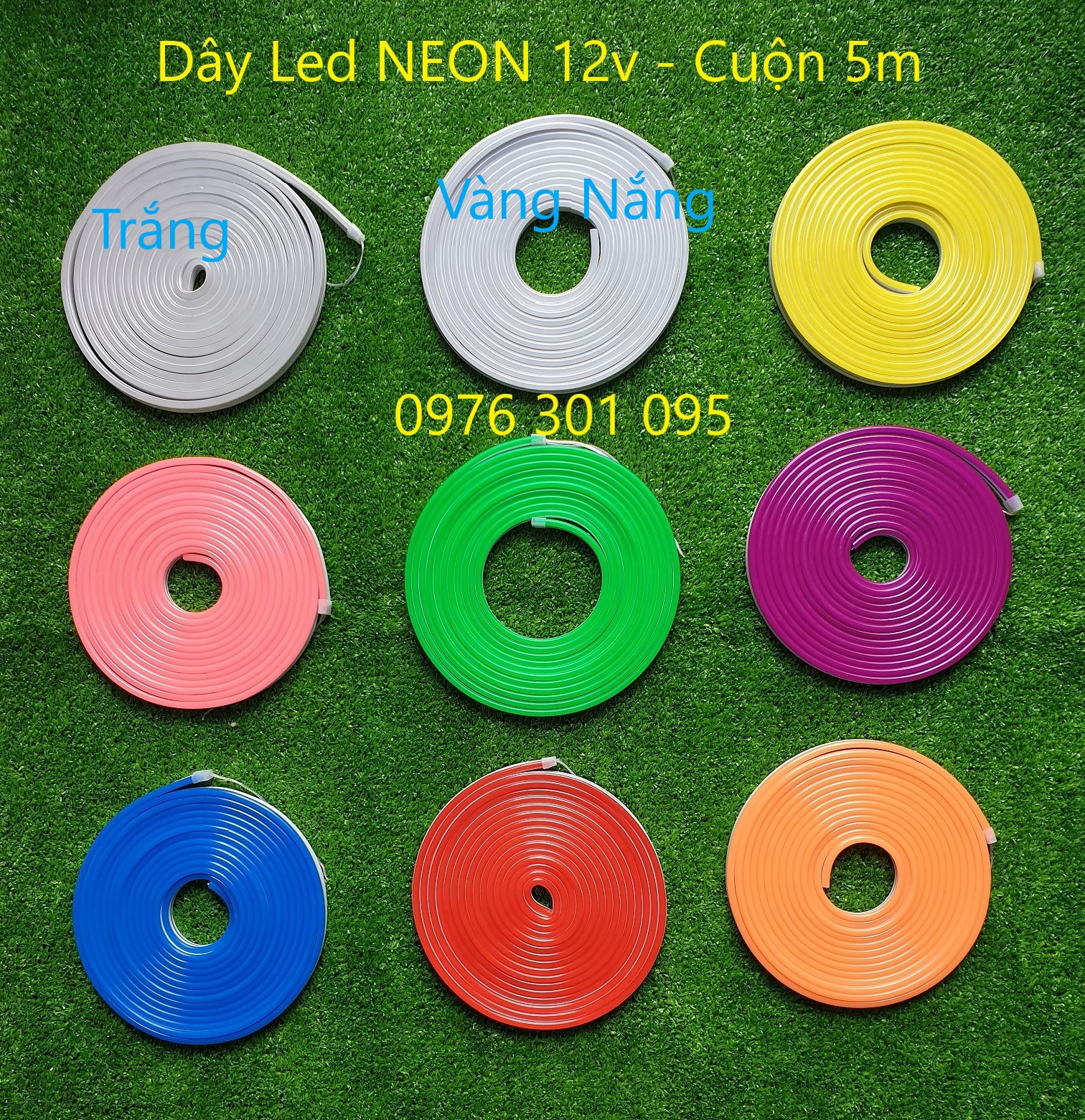 Dây Đèn Led NEON Uốn Chữ - 12v - Cuộn 5m