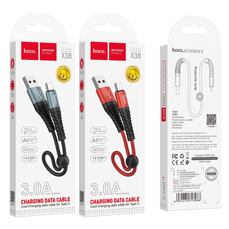 [HCM](cam kết giao chuẩn  ) Dây  Sạc cáp sạc  dù lõi đồng  Hoco X38  loại tốt Type-C   micro 2.4A 1m - cap sac - dây sac  - sam sung - Type-C - day sac đa năng