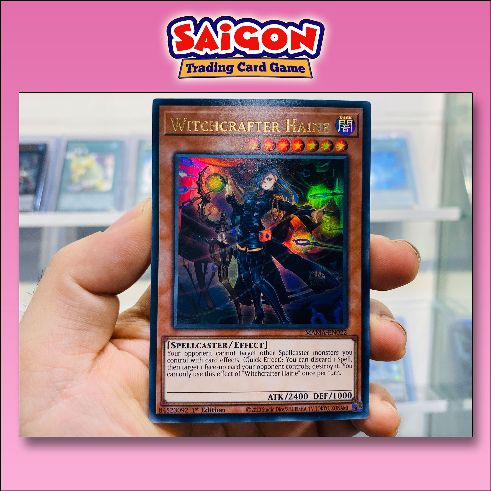 Thẻ bài yugioh mã mama-en022 - witchcrafter haine - ultra rare - 1st edition