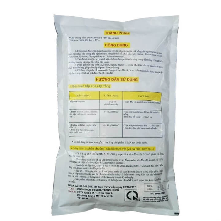 Chế Phẩm Sinh Học Trichoderma – Bima (1kg)  nấm đối kháng, ủ rác hữu cơ, xử lý đất (Vườn Sài Gòn - Vuon Sai Gon)