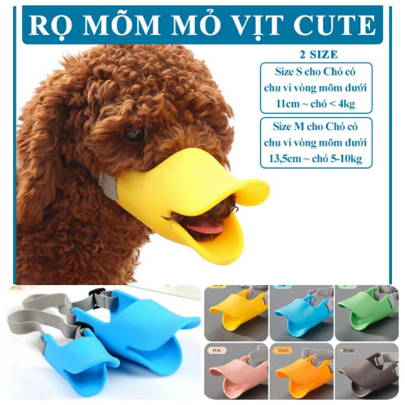 Rọ mõm mỏ vịt cho chó 2 size (màu ngẫu nhiên)