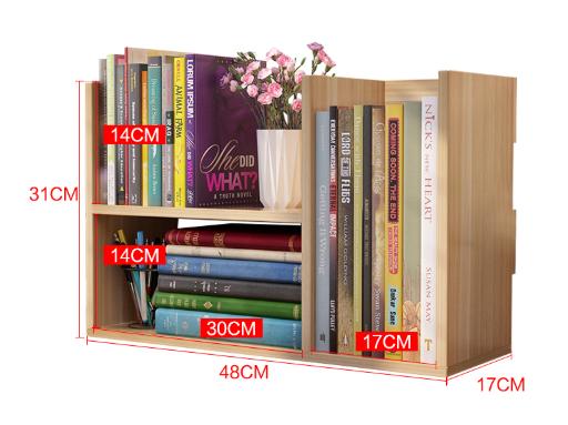 Kệ sách gỗ mini để bàn lắp ghép MS03