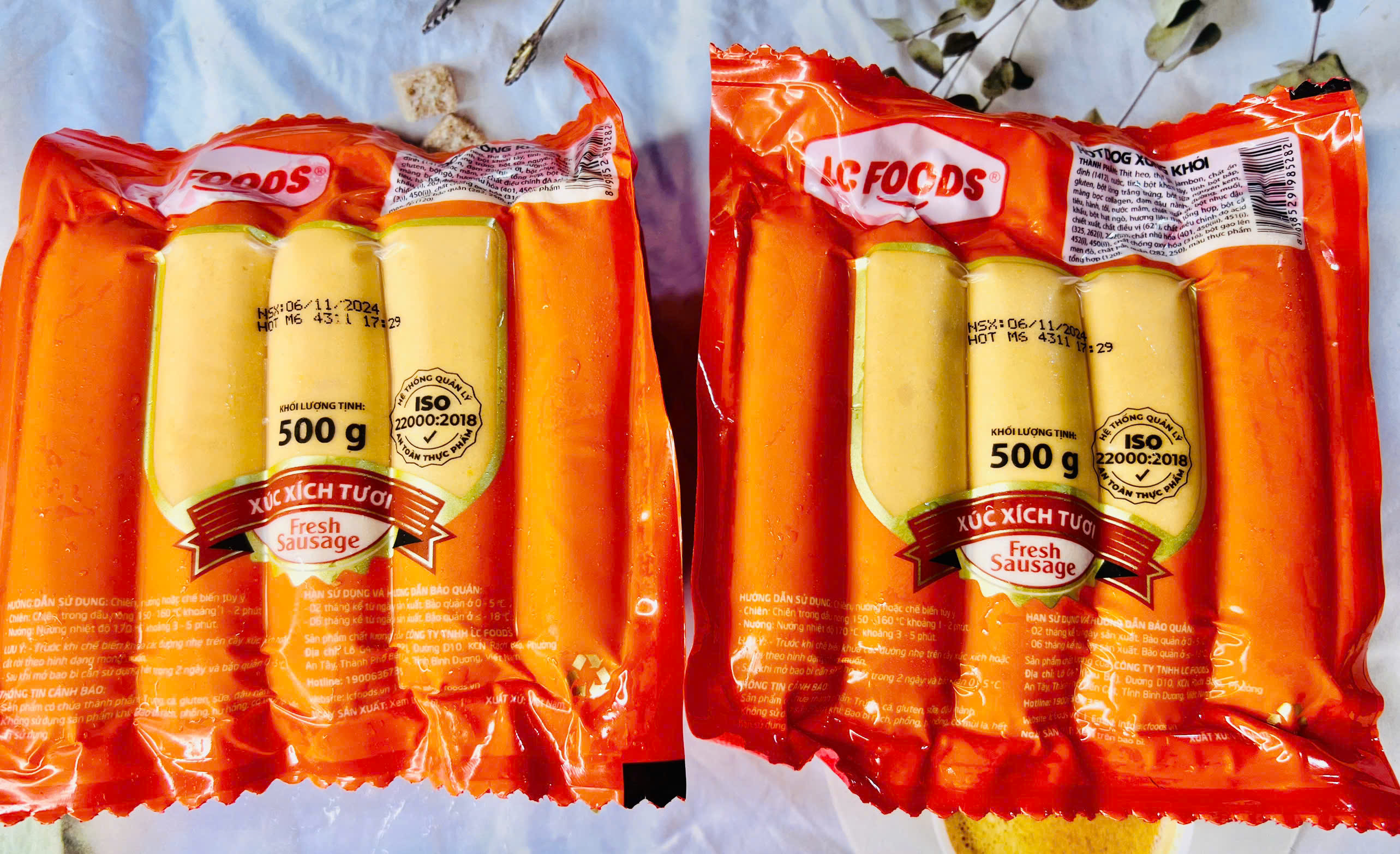 Gói 10 cây Xúc xích Đức Lacusina (500g)