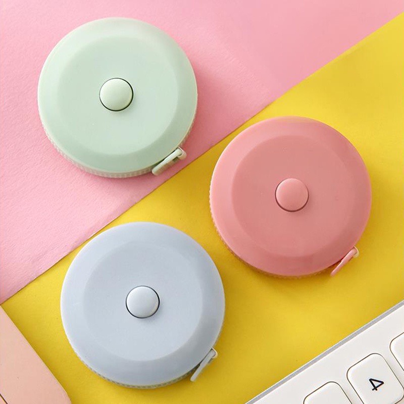 Thước Dây Mini Cuộn Rút May Đồ Đo 3 Vòng 1.5m