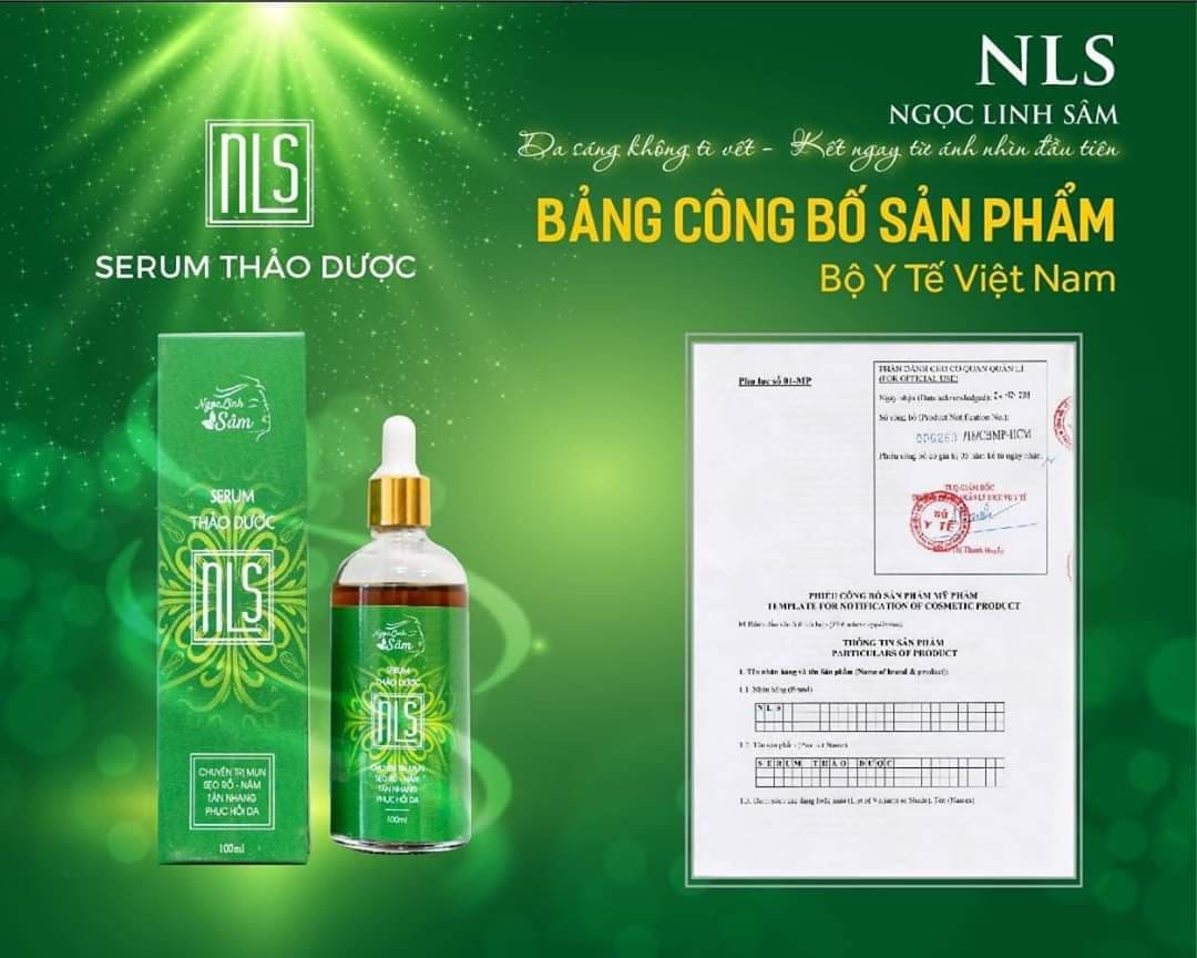 [HCM][CHÍNH HÃNG] SERUM THẢO DƯỢC NGỌC LINH SÂM ĐÁNH BAY MỤN NÁM