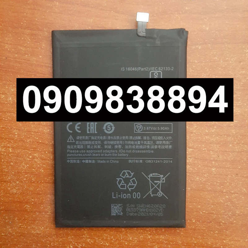 Pin điện thoại xiaomi bn62 6000mah cho xiaomi poco m3 redmi note 9 4g 9t