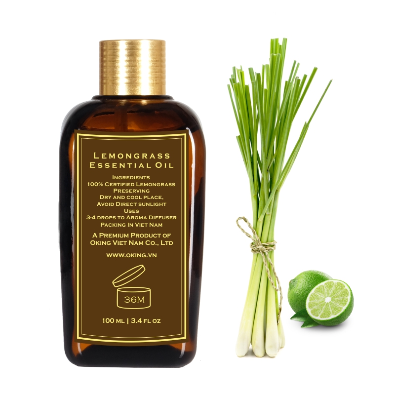 [Hàng chính hãng]Tinh dầu sả chanh nguyên chất 100ml (Lemongrass)