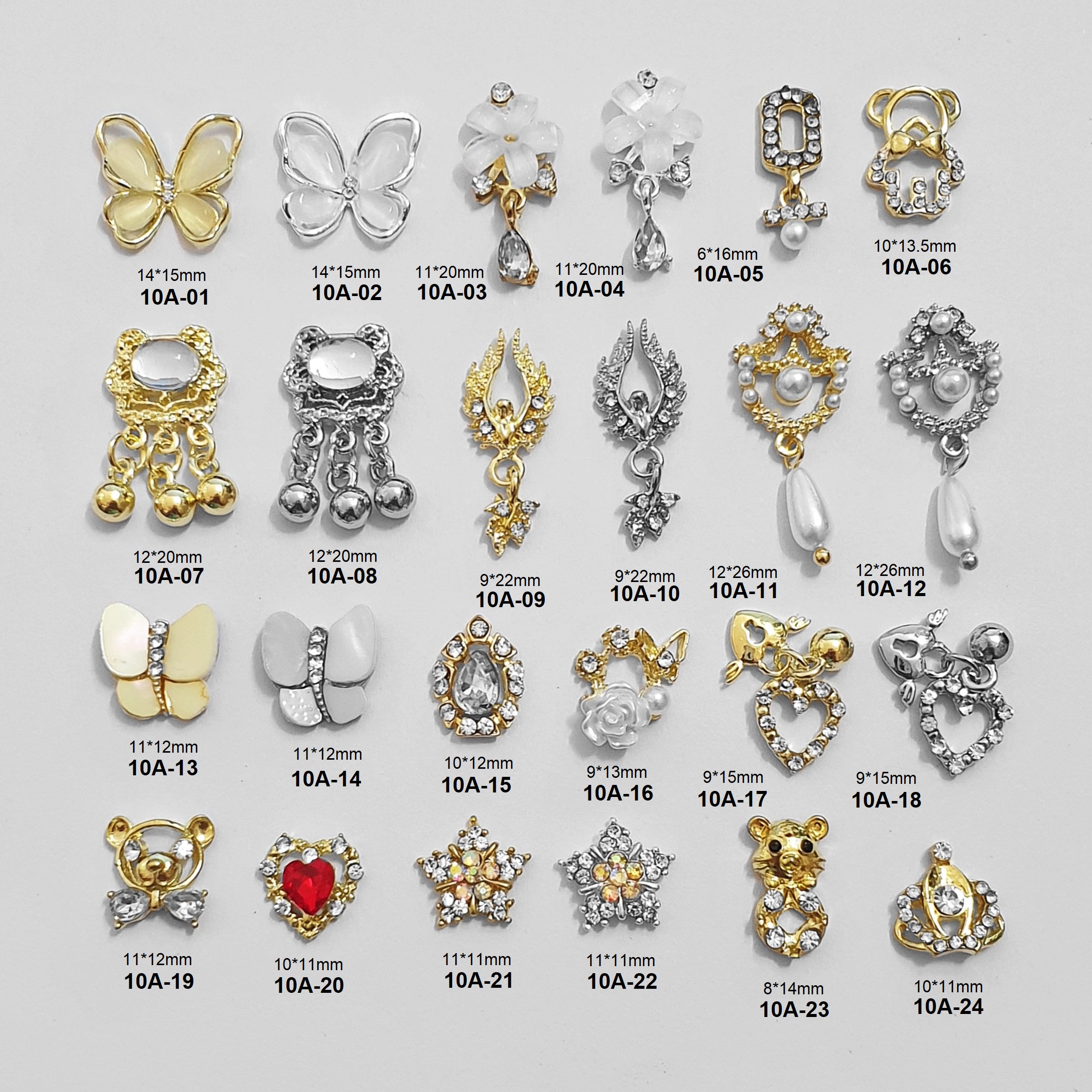 [Ảnh Thật] Charm Đá Cao Cấp Đính Móng 10A