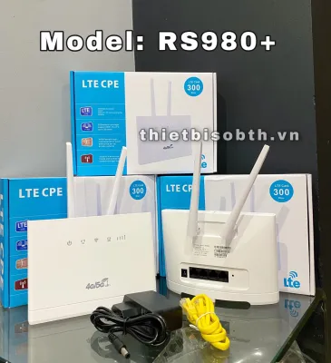 Bộ Phát Wifi 3G 4G CPE RS980 Tốc độ 150Mbps. Kết nối 32 user -Hỗ Trợ 4 Cổng LAN