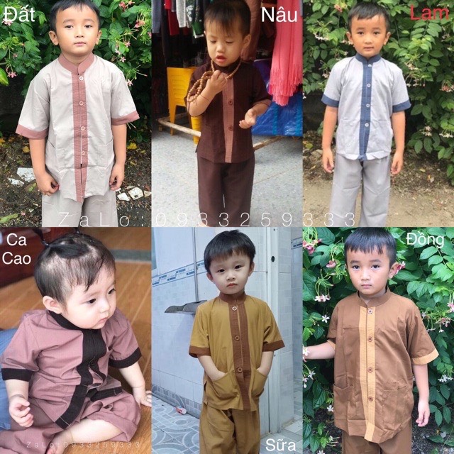 ĐỒ LAM ĐI CHÙA - mẫu Lãnh Tụ Phối Bé