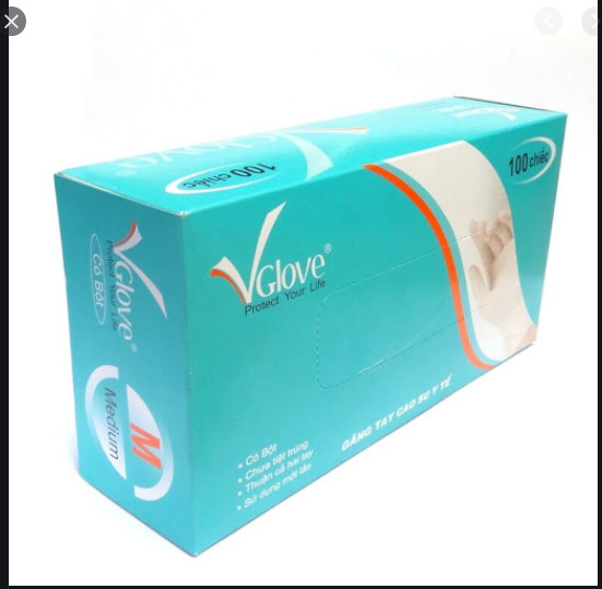 Găng tay y tế có bột trắng size M