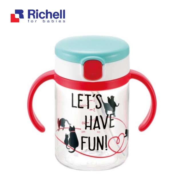 Cốc ống hút Richell 200ml/320ml (Nhật Bản)