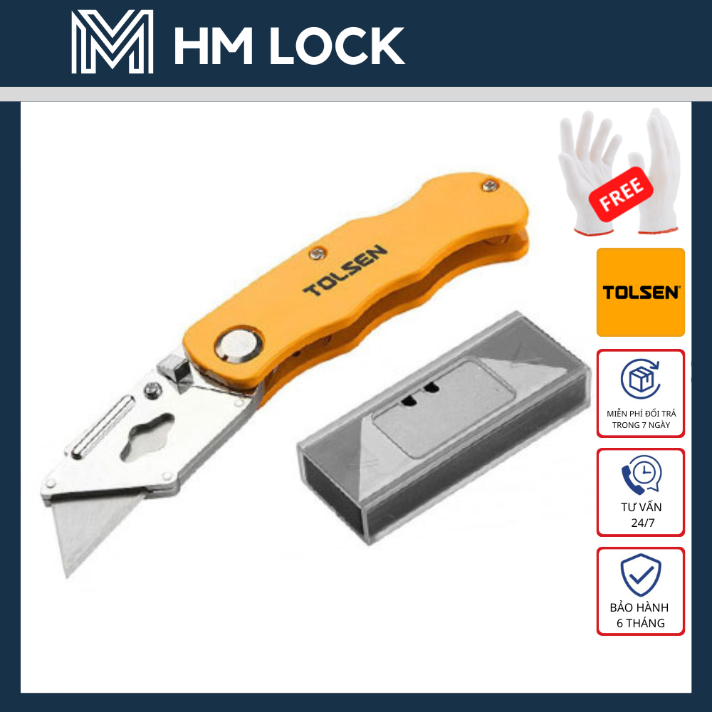 Dao rọc giấy lưỡi liền tolsen 30007 - hàng chính hãng - hm lock