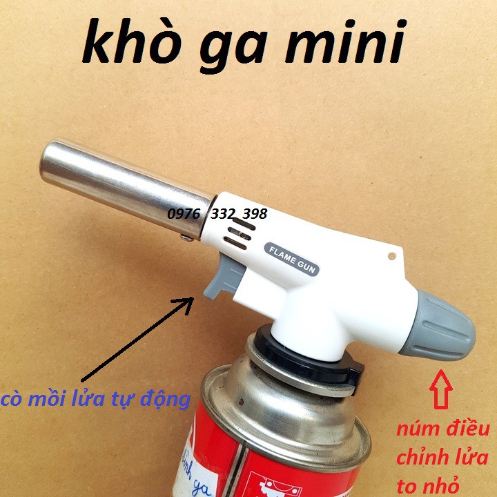 Đầu khò gas mini đánh lửa tự động - đầu khò bình gas mini đánh lửa tự động 920 vàng-