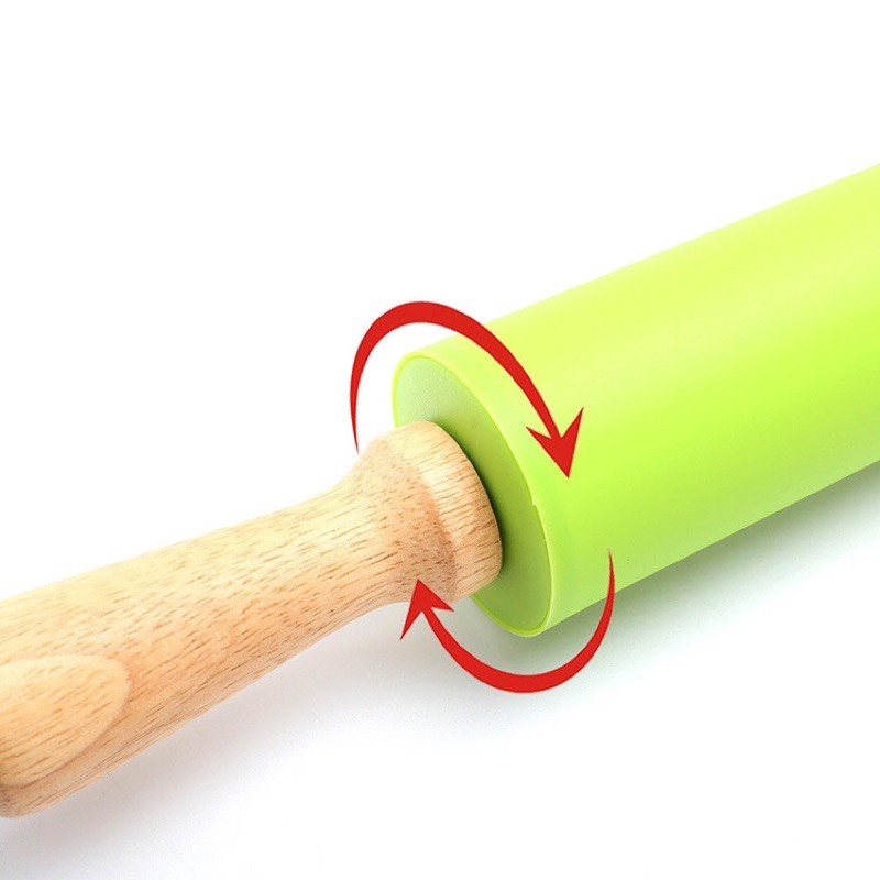 Cây Lăn Bột Bằng Gỗ Có Trục Xoay