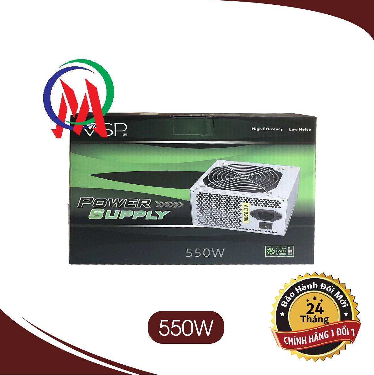 [HCM][Tặng kèm dây nguồn + Bh 24 tháng] Nguồn máy tính VSP 550w Full Box