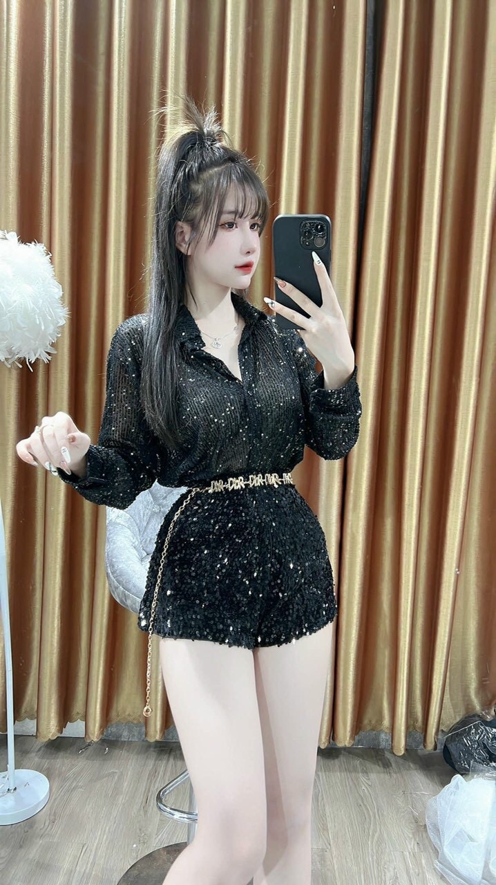 Áo tay dài kiểu kim sa-TH