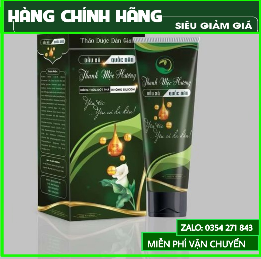 Dầu xả dược liệu Thanh Mộc Hương|Không chứa silicon|Dầu xả không gây hại cho tóc và da đầu|Tóc suôn mềm mượt.