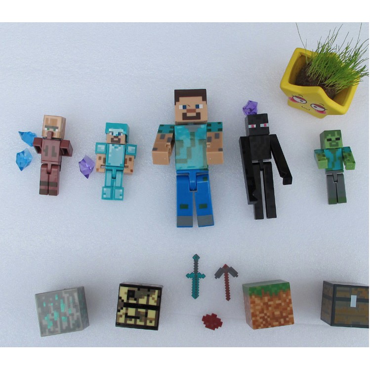 [HCM]Combo bộ mô hình nhân vật steve Minecraft cực đẹp