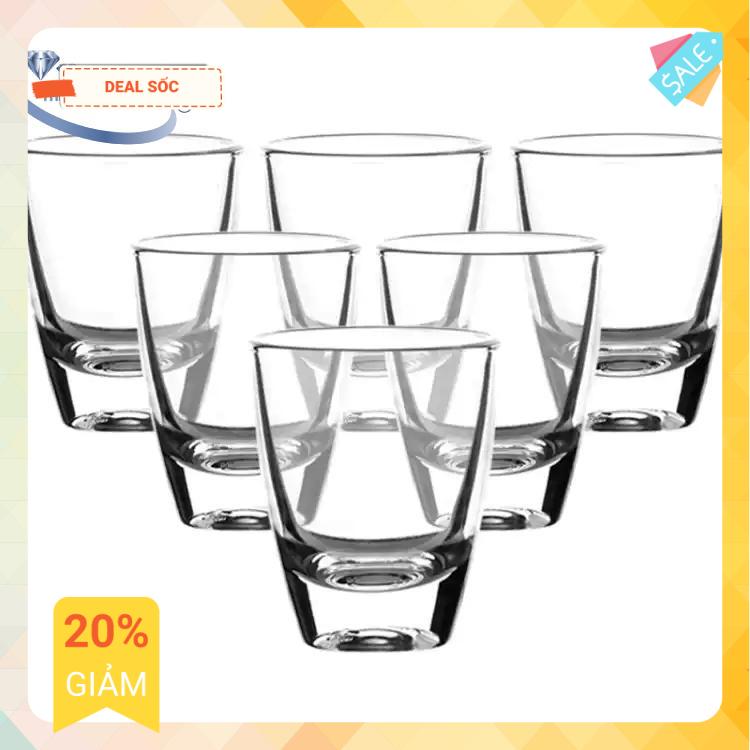 [HCM]Bộ 12 Ly Cốc Thủy Tinh Uống Rươu Dáng Bầu 33ML