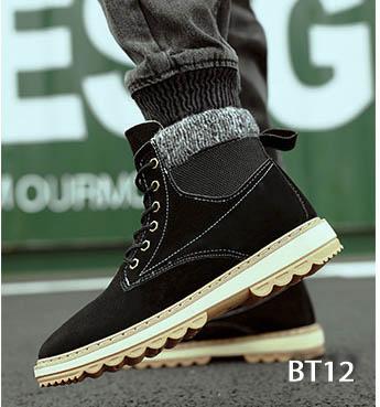 Giày Nam Cổ Cao BT12 - Màu Đen